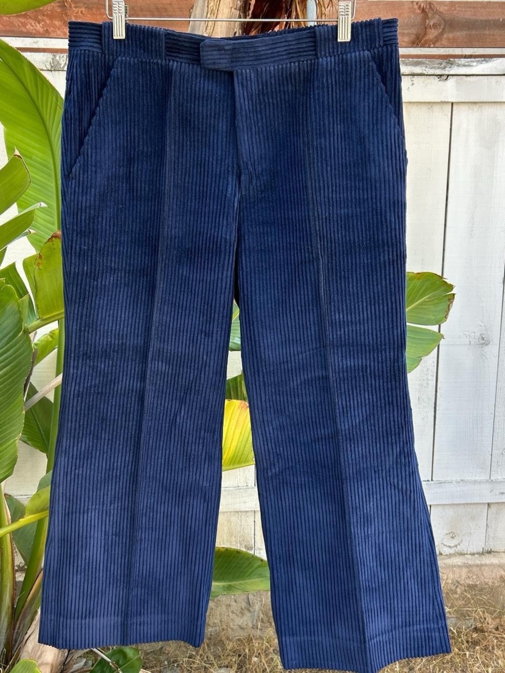 Vintage 1970s Bullocks France Wide Wale Corduroy Pants 36